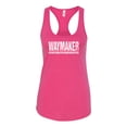 thumbnail image 2 of Wild Bobby, Waymaker Inspirational/Christian Women Racerback Tank Top, Raspberry, Medium, 2 of 5