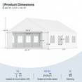 thumbnail image 7 of 20x26 Carport Party Tent Heavy Duty Carport with Removable Sidewalls Outdoor Storage Shelter Portable Garage, 7 of 7