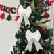thumbnail image 4 of Seyotauo Large Christmas Bows with Snowflake 7.8 x 6 inch Velvet Wired Ribbon Christmas Tree Topper Xmas Craft Bows for Wreath Party Indoor Outdoor Home Decoration, 4 of 6