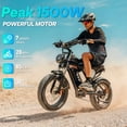 thumbnail image 4 of YVY Electric Bike for Adults,Peak 1500W 28MPH,48V 20AH 30-80 Miles E-Mountain Bike, 20'' Fat Tire Electric Bicycle UL2849, 4 of 8