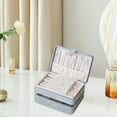 thumbnail image 1 of Yhmxh Jewelry Box -Jewelry Organizer Jewellery Box Good Quality and Exquisite Multilayer Portable Necklace Ring Earring and Earring Storage Box Velvet Jewellery Boxs, 1 of 6