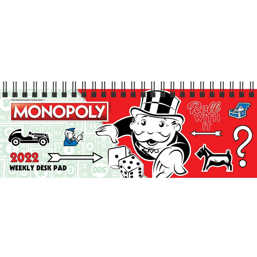 Monopoly 2022 Dated Weekly Desk Pad Calendar (Other)