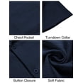 thumbnail image 5 of COOFANDY Men Button Down Shirt Short Sleeve Hawaiian Shirt Casual Button Up Shirts for Men, 5 of 6