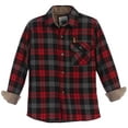 thumbnail image 3 of Gioberti Kids and Boys Brushed Flannel Plaid Checkered Shirt with Corduroy Contrast, 3 of 3