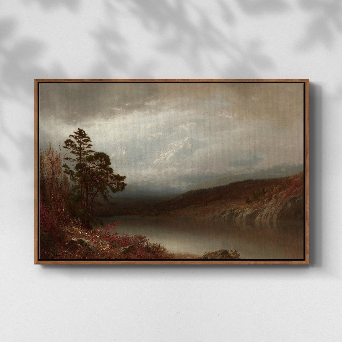 Vintage Landscape-CCCXVIII By Wexford Home Framed in Walnut Wood Gallery Wrapped Canvas 27 in. x 41 in.