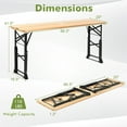 thumbnail image 3 of Costway 5.5 Ft Outdoor Folding Wood Picnic Table Height Adjustable Metal Frame, 3 of 7