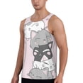 thumbnail image 2 of Daiia cat Printed Men's Quick Dry Fit Muscle Tank Top Slim-Fit Tank Workout Tank Top Lightweight Sports Tank Top-Medium, 2 of 7