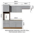 thumbnail image 3 of Cocina Integral Completa Modular Madesa Lux 260cm MG 03 Madesa, 3 of 5