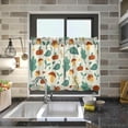thumbnail image 7 of Mushroom Kitchen Curtains 2 Panels UV Protected Tier Curtains, Half Window Curtains Kitchen Tiers for Guest Room Bathroom Sink Laundry Room Basement,24"x27", 7 of 7