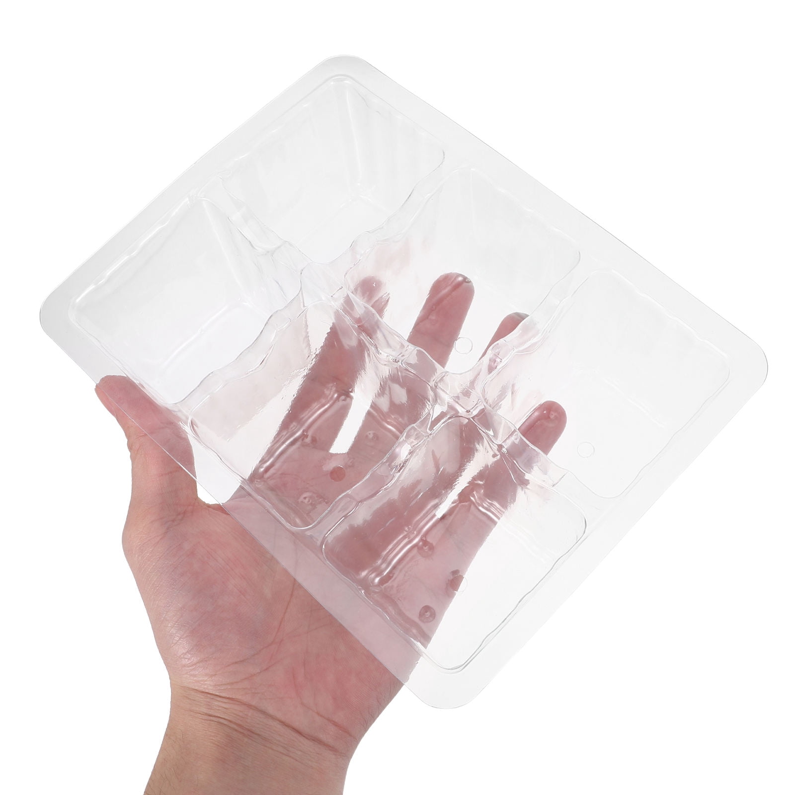 OUNONA 30Pcs Reusable Seed Starter Tray Clear Plastic Germination Tray with Drain Holes for Plants