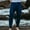 Dark blue, variant on Idoravan Women's Size Pants Spring Solid Color Pattern Drawstring Slim Knit Small Feet Cropped Trousers