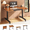 Rustic Brown, variant on 31.5" Foldable Electric Standing Desk for Small Space, 180° Tiltable Mobile Rising Computer Desk, Height Adjustable Drawing Desk, Study Writing Table