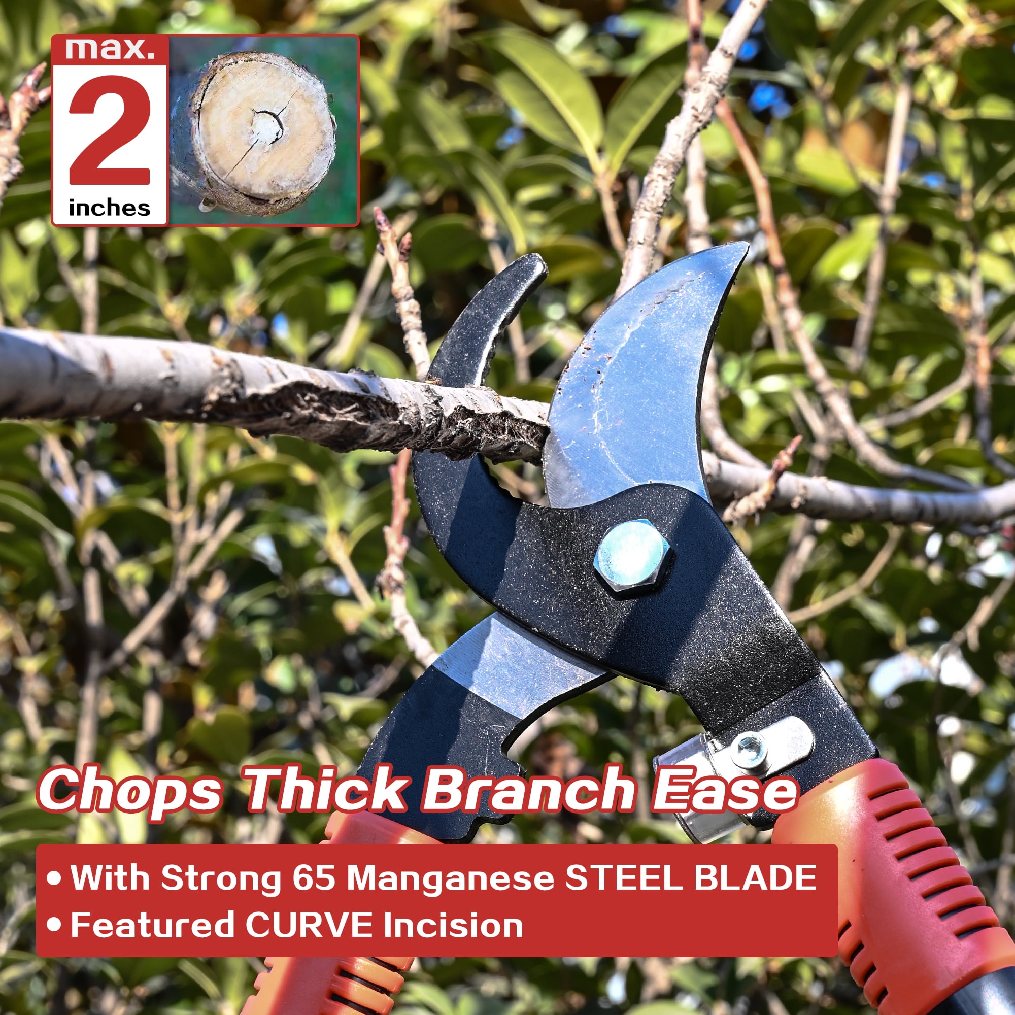 3PCS Loppers Shears  Pruners Set, Heavy Duty Tree & Shrub Care Kit for Yard, Lawn & Garden, Professional Branch Cutter Tree Trimmer for Indoor & Outdoor Gardening