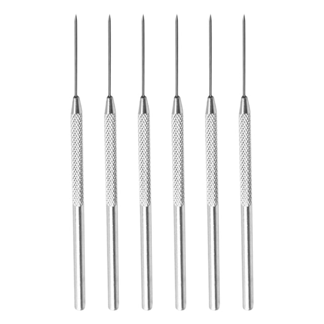 Miangastore 6PCS Clay Needle Tools Pottery Carving Stainless Steel Rod Punch Needles Pottery Needles Sculpture Tool