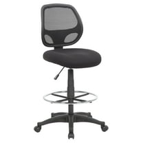 Boss Office Products Commercial Grade Mesh Drafting Chair, Black