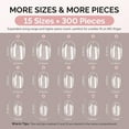 thumbnail image 6 of MelodySusie Short Oval Round Nail Tips, 300Pcs Clear Acrylic, Half Matte Full Cover Press on Nails for DIY Extension & Salon Use, 15 Sizes Pre-Shaped for Long-Lasting Manicure, 6 of 7
