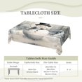 thumbnail image 5 of Christmas Tablecloth Rectangle - Merry Xmas Table Cloth with Christmas Snowman Print, Washable New Year Table Cover for Holiday/Picnic/Dining/Party Decoration, 60 X 84 Inch, 5 of 5