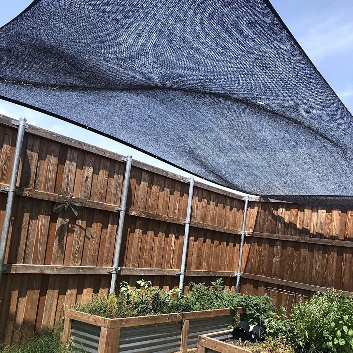 Black 90% Shade Cloth,6.5x6.5 FT Tear Resistant Sun Shade Net with Reinforced Grommet,Durable Garden Shade Tarp Cover for Greenhouse,Plant Cover, Chicken Coop,Patio and Pergola