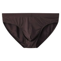 Gapacks Men's Classic Briefs - Coffee, Size L - Nylon Spandex Blend, Stretch, Soft, Comfortable Everyday Underwear for All-Day Wear