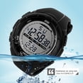 thumbnail image 4 of Reloj Digital Al Hasta 50 M Con Retroiluminación LED Regalo para Estudiantes Y Hombres (negro), 4 of 9