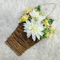 thumbnail image 6 of Darzheoy Cream Hydrangea Door Hanger Basket Wreath, 2026 New Wildflowers Door Hanging Basket Wreath, Front Door Artificial Spring Wreath Welcome Sign, Home Porch Farmhouse Decor, 6 of 8