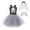 Light gray, variant on Zombie Bride Princess Dress with Layered Mesh Tulle and Gothic Accents for Halloween Themed Party and Stage Performance Light gray