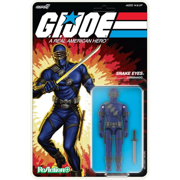 Super7 - G.I. Joe - ReAction Wv03 (Cartoon) - Snake Eyes (Cartoon)
