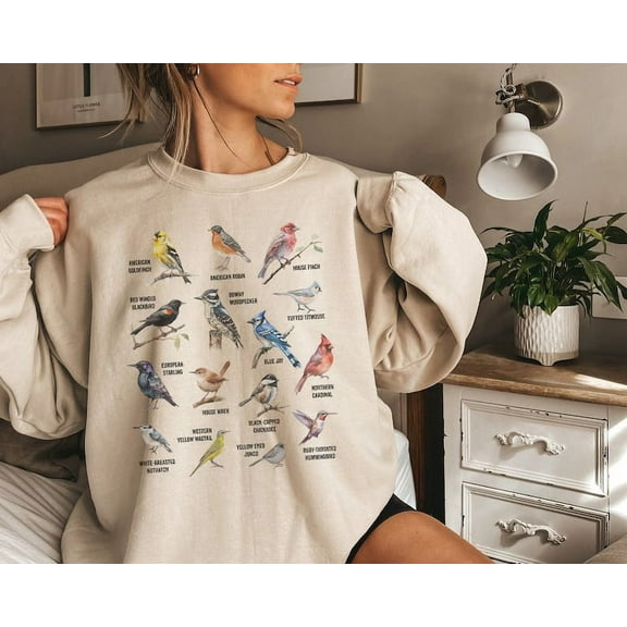 Bird Sweatshirt Bird Lover Gift Humming Bird cottagecore sweater Bird Watching Gift Bird Watcher Gift For Bird Lovers Bird Gifts For Women