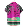 thumbnail image 4 of Mens Casual Manga Corta Botón Abajo Camisas Impresas Botón de Bolsillo Turndown Collar Blusa para Verano Al Aire Libre Casual Diario, 4 of 6