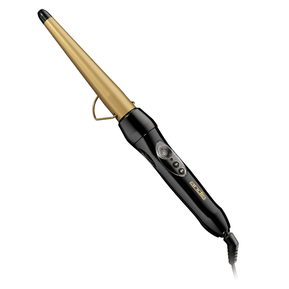 Andis High Heat Gold Ceramic Conical Curling Wand, 1Inch