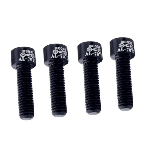 4x High Strength M5x17mm Bike Stem Screws Bolts - Black
