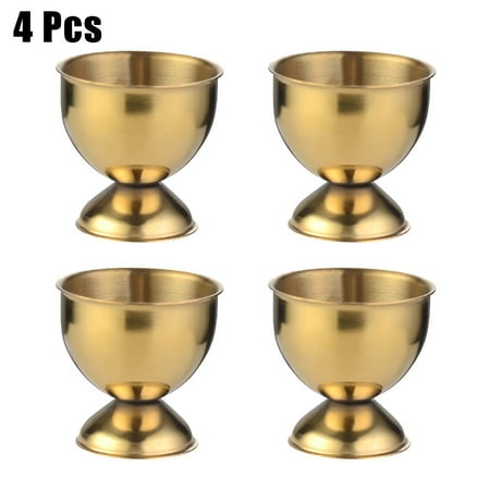 

4pcs Egg Cups Stainless Steel Cup Breakfast Egg Holder Kitchen Eggs Supplies