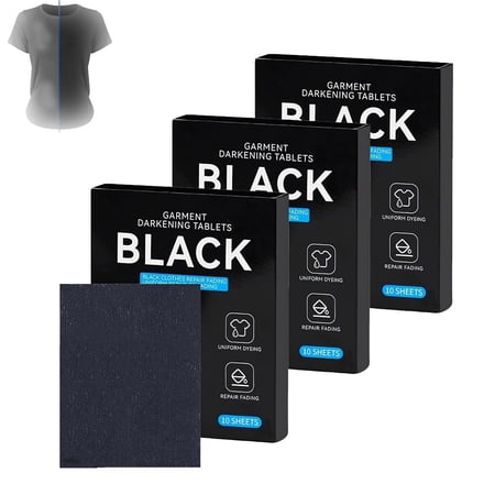 2026 Color Restore Tablets Black Fabric Dye Tablets for Clothes Fabric Color Reviver for Black Clothes fors Cotton Wool T-Shirts Shoes Pants Sweaters Arts Crafts Home Travel Laundry (3Box/30Pcs) 2026 Color Restore Tablets Black Fabric Dye Tablets for Clothes Fabric Color Reviver for Black Clothes fors Cotton Wool T-Shirts Shoes Pants Sweaters Arts Crafts Home Travel Laundry (3Box/30Pcs)