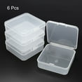 thumbnail image 3 of Uxcell 2.95 inch x 0.98 inch Plastic Square Clear Storage Container Box with Lid for DIY Art Crafts 6 Pack, 3 of 5