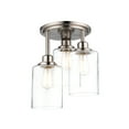 thumbnail image 6 of Globe Electric Annecy 3-Light Brushed Steel Glass Shades Indoor Semi-Flush Mount Ceiling Light, 6 of 7