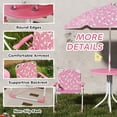 thumbnail image 5 of Qaba Kids Picnic Table with 2 Folding Chairs and Umbrella, Unicorn Theme Portable Children Outdoor Furniture for Backyard, Garden, Patio, Pink, 5 of 9