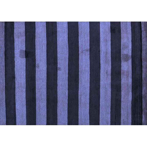 Ahgly Company Machine Washable Indoor Rectangle Oriental Blue Modern Area Rugs, 6' x 9'