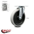 thumbnail image 2 of 5 Inch Thermoplastic Rubber Wheel Top Plate Swivel Caster Service Caster Brand, 2 of 2
