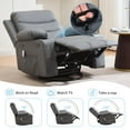 thumbnail image 1 of GloryStar Recliner Chair Nursery, Oversized Manual Reclining Rocking Chair, 360 Swivel Glider with Cup Holder, Massage and Heat Recliner, Indoor Small Single Sofa Chairs for Adults, RV, Bedroom, 1 of 9