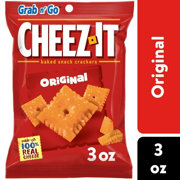 Cheez-It Original Cheese Crackers Grab and Go 3 oz - Pack of 1