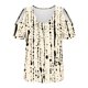 thumbnail image 5 of Tops de Hombro para las Mujeres Blusa de Impresión de Verano de Manga Corta con Cuello en V Top de Moda, Estante Ligero de Algodón de Imitación para el Uso Informal, 5 of 6