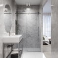 thumbnail image 3 of Vigo Vg60227276 Elan Hart 76" High X 72" Wide Sliding Frameless Shower Door - Matte, 3 of 7