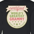 thumbnail image 4 of Inktastic Certified Worlds Greatest Grammy Accept No Substitutes Long Sleeve T-Shirt, 4 of 5
