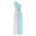 thumbnail image 3 of Alvivi Robe Toga en Chiffon à une Épaule pour Femmes, Mythos Athena Rome, Robe de Noblesse Bleu Clair TTG, 3 of 7