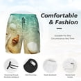 thumbnail image 3 of Haiem Starfish And Seashell On The Beach Mens Swim Trunks with Compression Liner 2 in 1 Swimming Shorts Stretch Swimwear Quick Dry,Board Shorts-XX-Large, 3 of 9