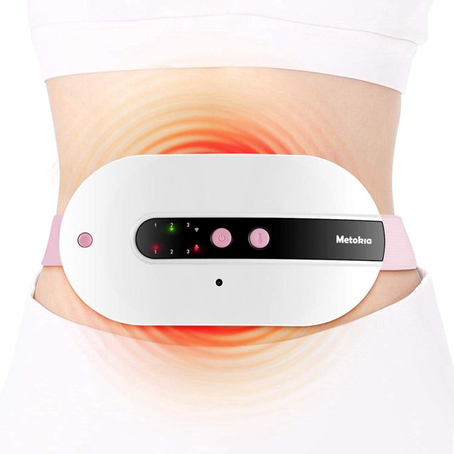Menstrual Heating Pad, Heating Pad for Back Pain with 3 Heat Levels and 3 Vibration Massage Modes, Portable Electric Fast Heating Abdominal Belt, Back or Stomach Pain Relief for Women and Girls
