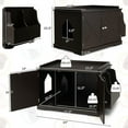 thumbnail image 7 of Pefilos 34" Large Cat Litter Box Enclosure, Wood Hidden Cat House Washroom Furniture for Living Room, Bedroom, Bathroom with Magazine Rack, Brown, 7 of 7