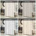 thumbnail image 2 of Madison Park White Shower Curtain, Faux Satin Bath Curtain with 12 Button Holes, Lightweight Decorative 72” x 72” Shower Curtain, 2 of 5