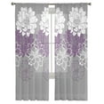 thumbnail image 4 of Colorful Flower Vector Sheer Curtains for Living Room Tulle Curtain for Bedroom Kitchen Window Voile Curtains, 4 of 7