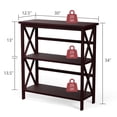 thumbnail image 3 of Costway 3-Tier Bookshelf Wooden Open Storage Bookcase for Home Office Coffee, 3 of 11
